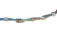 BOHO bracelet macrame with 1 skull beads 7 inches AK2112