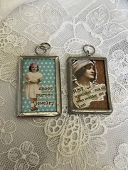Enjoy The Little Things In Life Inspirational 2 Handmade Glass Pendants YB-38