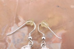 Fine Silver Earrings Woven Basketweave Dangle Ethnic Tribal Oval Drop Artisan