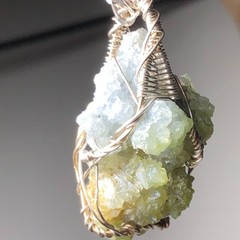 Green Zincite Crystal Pendant (z2499)