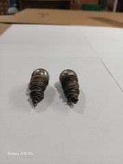 (2) Vintage 1980’s Hand-crafted Tarnished Silver-toned Metal Wire Wrapped…