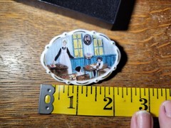 2005 P. Buckley Moss Society Today’s Lesson Porcelain Pendant Brooch