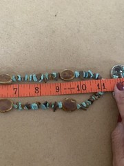 Gemstone and ceramic bead heart necklace