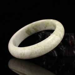 Natural Xiuyan Xiu Jade Bangle Bracelet 64.46g 59.5mm ID Moss Green Stone Ring