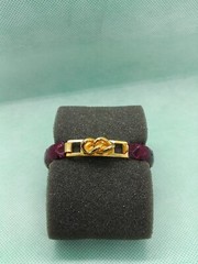 Mannelli Florence 24k Gold Plated Red Snakeskin Leather Bangle Bracelet 5″Wx1″H