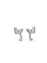 Silver Butterfly Earrings, Gemstone Butterfly Earrings, Nature Inspired Earrings