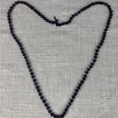LOVELY Asian Vintage 32″ Hand-Knotted Purple Amethyst Beaded Necklace