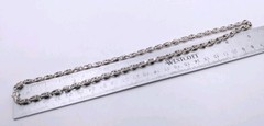 VINTAGE STERLING SILVER TEXTURED WOVEN CHAIN 5mm WIDE NECKLACE 19” 20.22Gr.