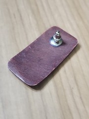 Carved Wood Earrings Reddish Brown Light 2 Inch With Posts