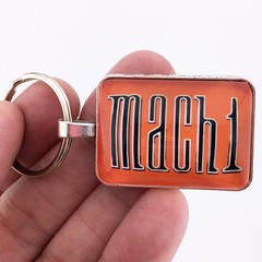 Vintage Ford Mustang Mach 1 Emblem Badge Logo Photo 1″ X 1.25″ Keychain