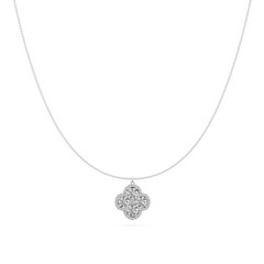 2 Ct Round Cut Diamond Pendant Necklace VS1 D-F White Gold 14k