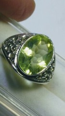 SPARKLING NATURAL LEMON QUARTZ IN.925 STERLING SILVER RING IN SIZE 9.25-9.5!