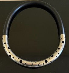 Vintage SHELLIE BENDER Wearable Sculpture Sterling and Black Rubber Choker