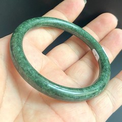 Certified Green 55mm Natural Grade A Burma jadeite Bangle Bracelet 5478