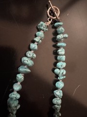 Block Turquoise Howlite Necklace