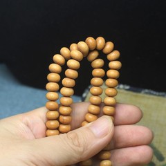 Indian Barbie Sandalwood Slice Bead 8mm x 108-Bead Buddhist Prayer Bead Bracelet