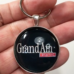 Vintage 73-75 Pontiac Grand Am Chrome Badge Emblem Logo Reproduction Keychain