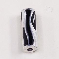 VTG sterling silver handmade pendant, 925 w/ bar tube enamel