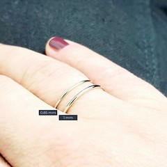 10k Solid Gold Very Thin Stackable Ring, 10k Yellow White Rose Ultra Thin Rings