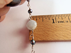 Vintage Beautiful Handcrafted Multicolor Gemstone Sterling Silver Necklace