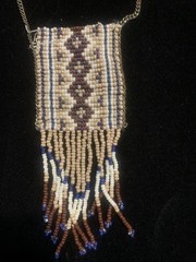 Vintage Southwestern Native American Style Beaded Tassel Necklace See Photos!