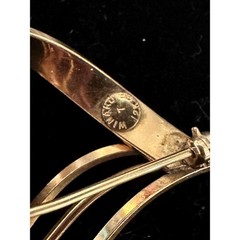 WINARD 12k GF & Cultured Pearl Stylized Heart Pin