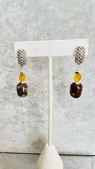 HANDMADE NECKLACE AND EARRINGS FROM NATURAL STONES