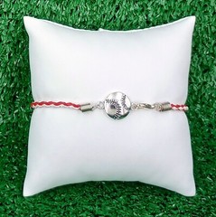 Bracelet Anklet Baseball Softball Braided Vegan Leather Team Sports 1000-318