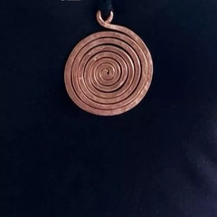 1 Pc Pure Copper Healing Spiral Pendant Locket, Jewelry, Spiritual Kriya