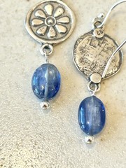 Blue Kyanite Gemstone Sterling Silver Earrings Sundance Treasures Jewelry