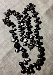 Lovely Handmade Denim Lapis, Cultured Pearls, Crystal & Sterling Silver Necklace