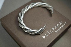 Silpada 925 Sterling Silver Cuff Bracelet B0014 RARE Twisted Cable Heavy