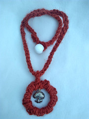 Surfer Hemp Mushroom NECKLACE 20″ Unisex Macrame Boho Hippie US Seller New