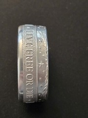 Dont Tread on Me Coin Ring .999 Silver Live Free Or Die You Pick Size 8-13