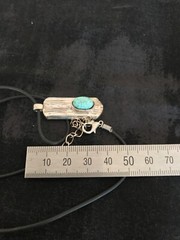 Australian Turquoise, set in Edwardian Sterling Silver.