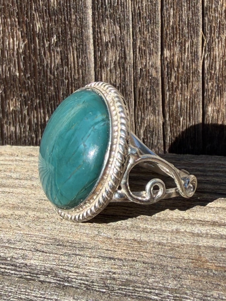 Skaggs Jasper Ring Sterling Silver Adjustable