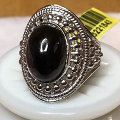 Thai Black Spinel Artisan Crafted Hand Made Ring (Sz8) TGW 9.86cts