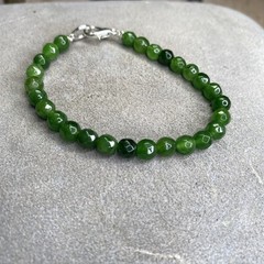 Aventurine Faceted 6mm Ball Natural Gemstone Bracelet 7″