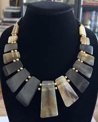 Handcrafted Genuine Buffalo Horn Bib Necklace