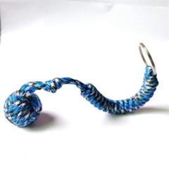 Keychain Strength Paracord Black Monkey Fist Hiking With Steel Outdoor Ball