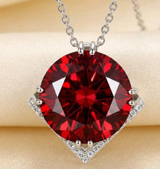 26.20 Ct Certified Red Diamond Pendant, Tariffs FREE & Matching Diamond Studs