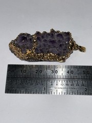 Amethyst Geode Pendants Group of 3 Amethyst Pendants