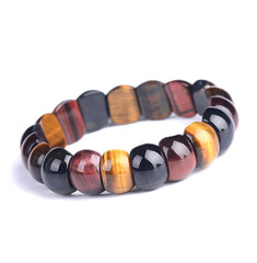 Natural Color Tiger Eye Stone Bracelet Handmade