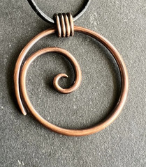 1 Pc Pure Copper Healing Spiral Pendant Locket, Jewelry, Spiritual Kriya