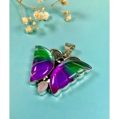 🦋💚💜 Green & Purple Butterfly Statement Pendant 💜💚🦋