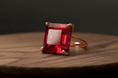 Pink Tourmaline Ring Anemone Jewelry Square Princess Cut 18k Gold Vermeil