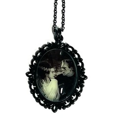 Frankenstein’s Monster and Bride Green Glow in the Dark Large or Small Necklace