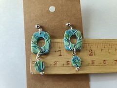 Polymer Clay Dangling Pierced Earrings New