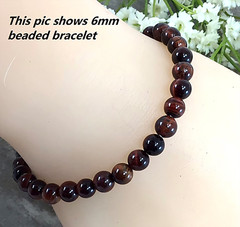 Red Tigers Eye Bracelet Healing Gemstone 4mm 6mm 8mm 10mm 12mm