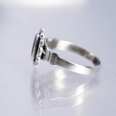 sz 5, Native American navajo Bell trading post Sterling 925 silver ring abalone